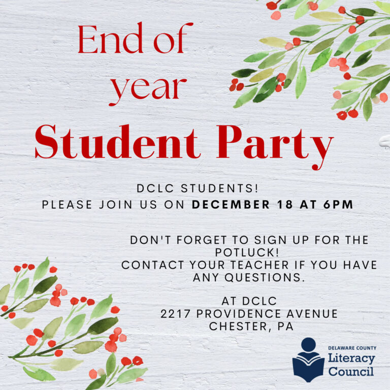 2024 End of Year Party Delco Literacy